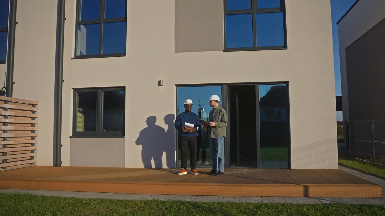 inspección del sitio de construcción