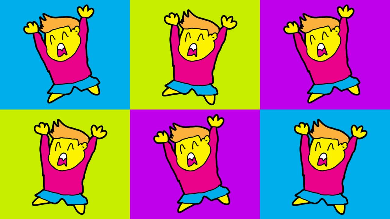 kids drawing pop art seamless background with theme of cheerful child