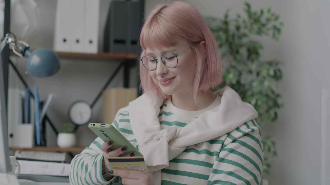 Young Woman Making an Online Payment