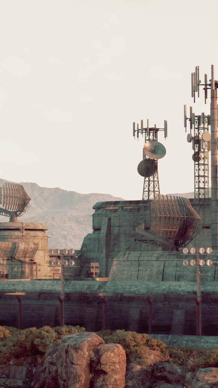 사막에 있는 미래의 군사 기지
