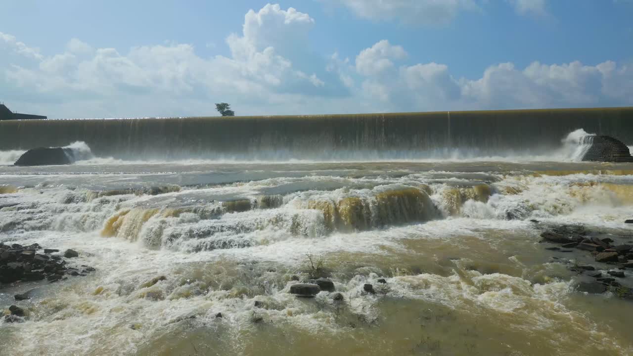 Waterfall Rajdari Devdari and Latif Shah Dam Aerial View