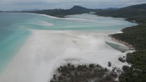 白海文海灘的白色沙子和<unk>色水域 - 澳洲qld的whitsunday島海灘