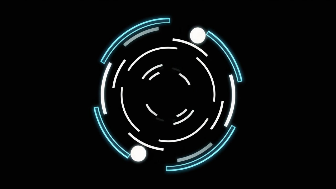 Abstract Futuristic Circular HUD Interface Animation