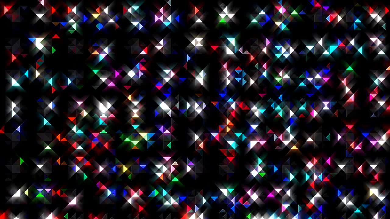 빛나는 밝은 선은 검은 바탕에 파동 움직임, 다채로운 점을 설정