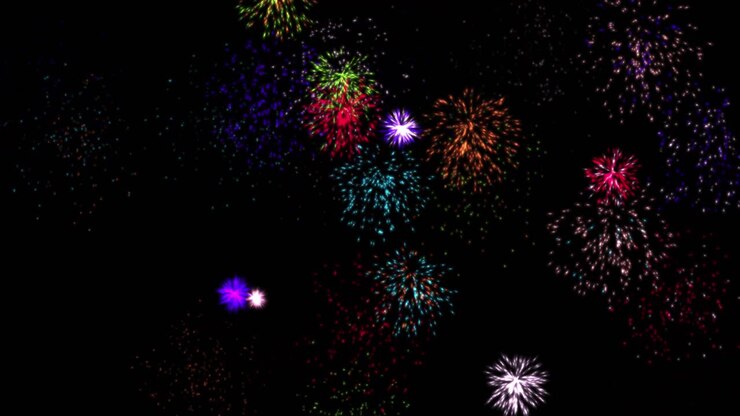 Colorful Fireworks Display
