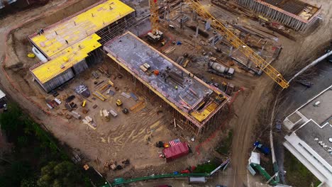 vista aérea de la construcción de edificios modernos
