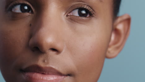 close up beauty portrait beautiful african american woman feathers falling on perfect skin touching luxury skincare gently caressing body in slow motion