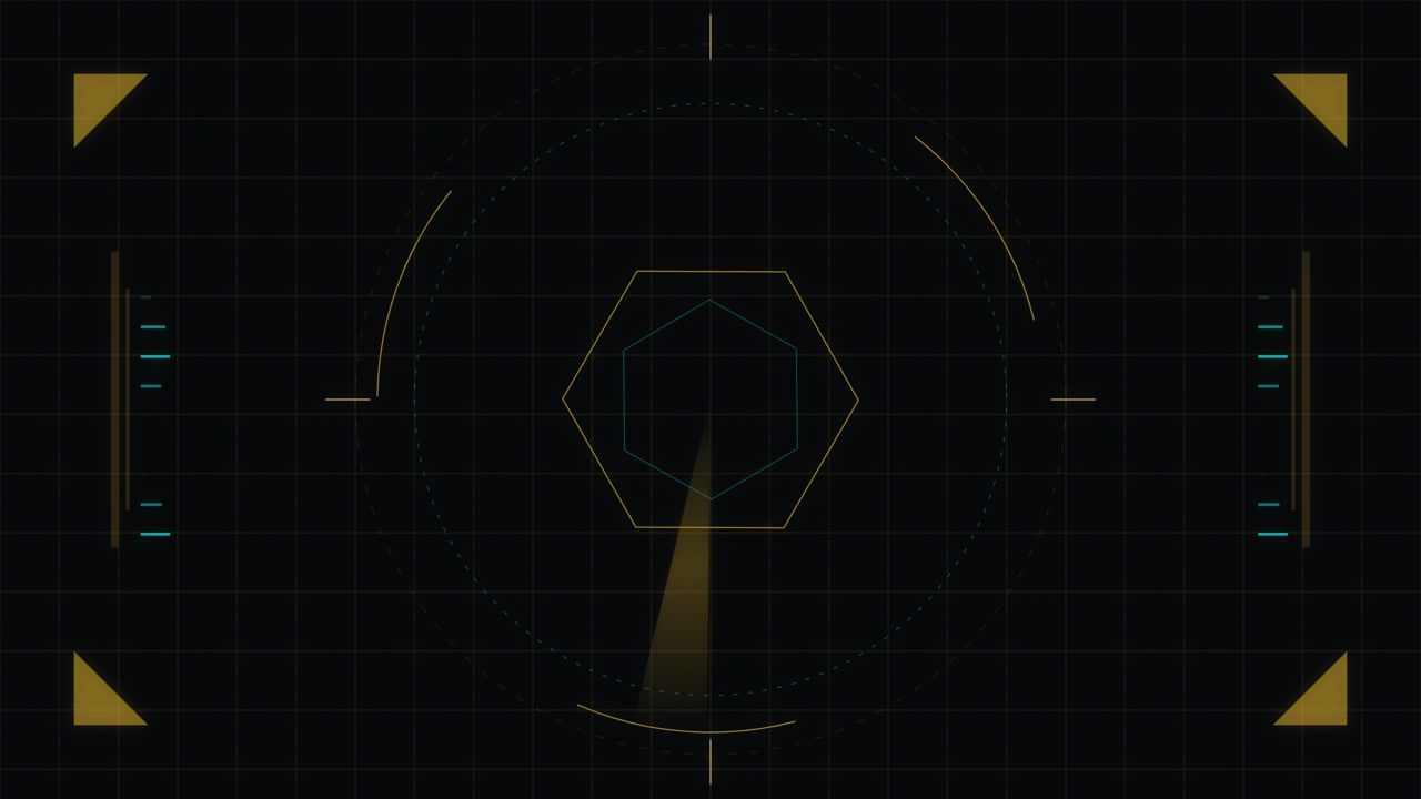 Futuristic Digital Radar Interface Scanning in Dark Background