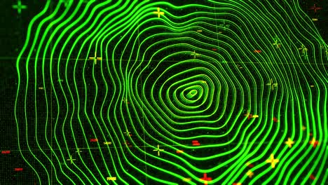 visualización de escaneo de radar abstracto