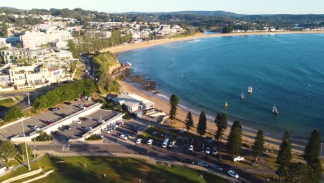 toma aérea de drones del océano pacífico el refugio playa terrigal turismo costa central nsw australia 3840x2160 4k