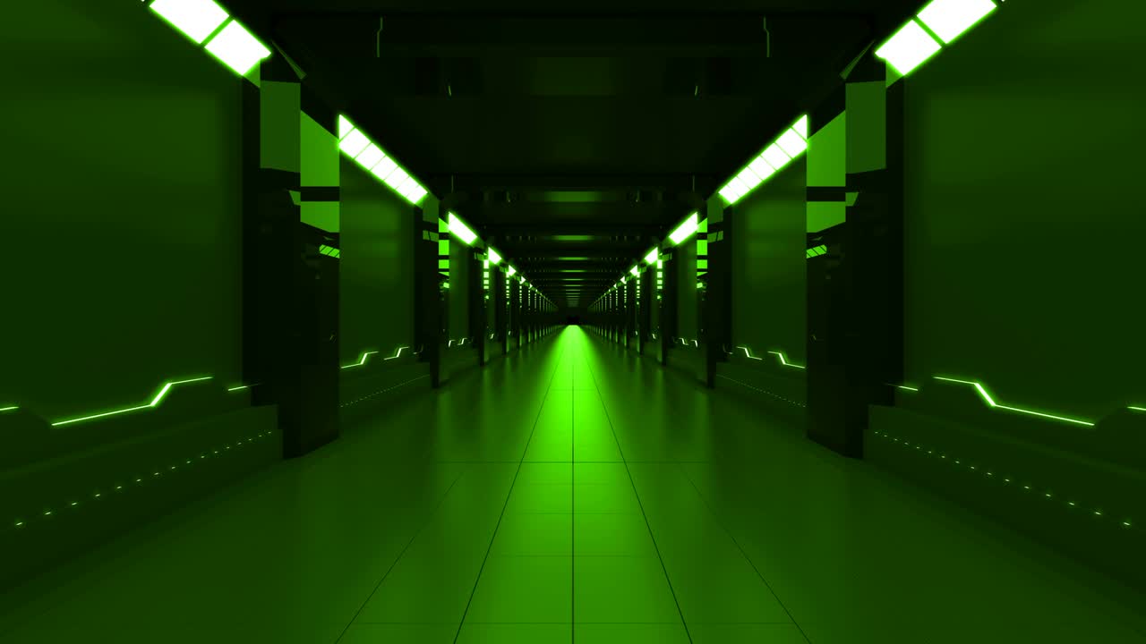 túnel de fondo verde brillante