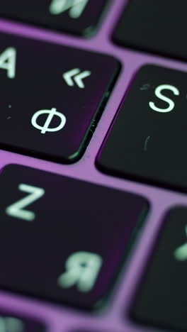 Close-up of a laptop keyboard