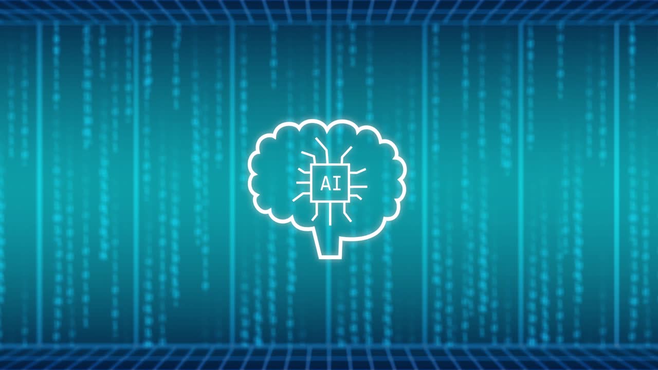 디지털 ai 채팅과 세계 지도를 통해 바이너리 코딩의 애니메이션