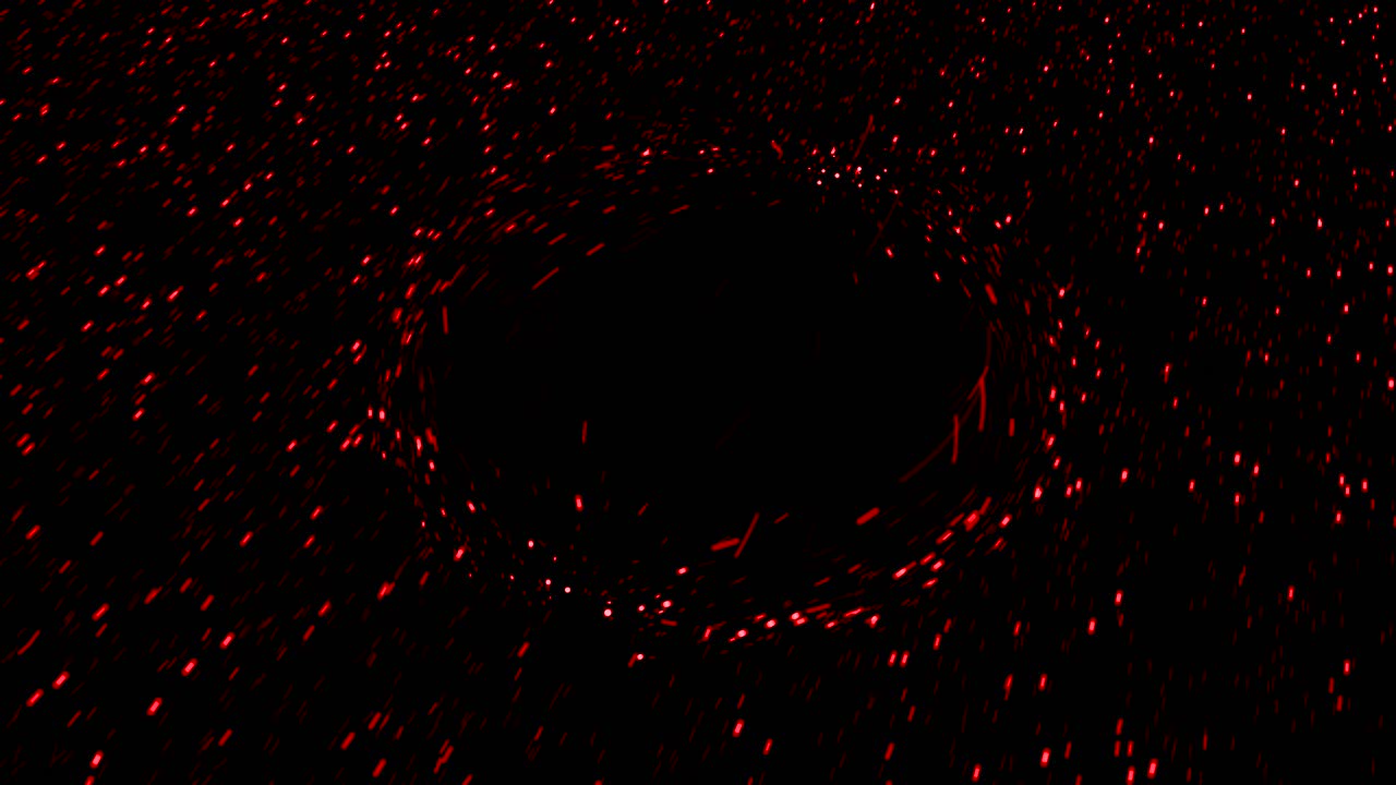 vórtice de partículas rojas