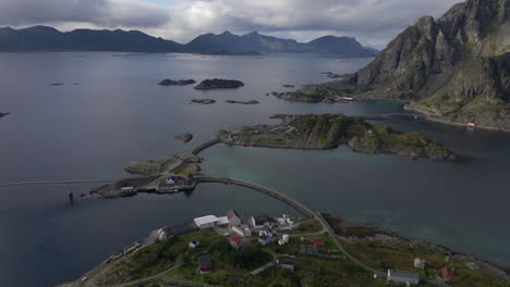 A-stunning-of-a-dramatic-landscape-in-Lofoten,-Norway