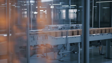 automated conveyor belt system in a factory