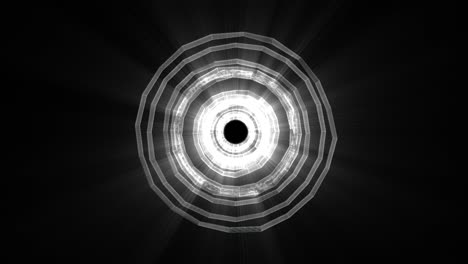 patrón circular abstracto en blanco y negro