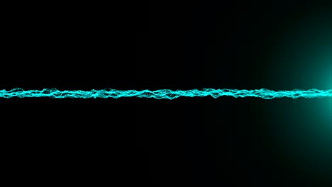 wavy surface of shine particles with glittering flare. computer animation background