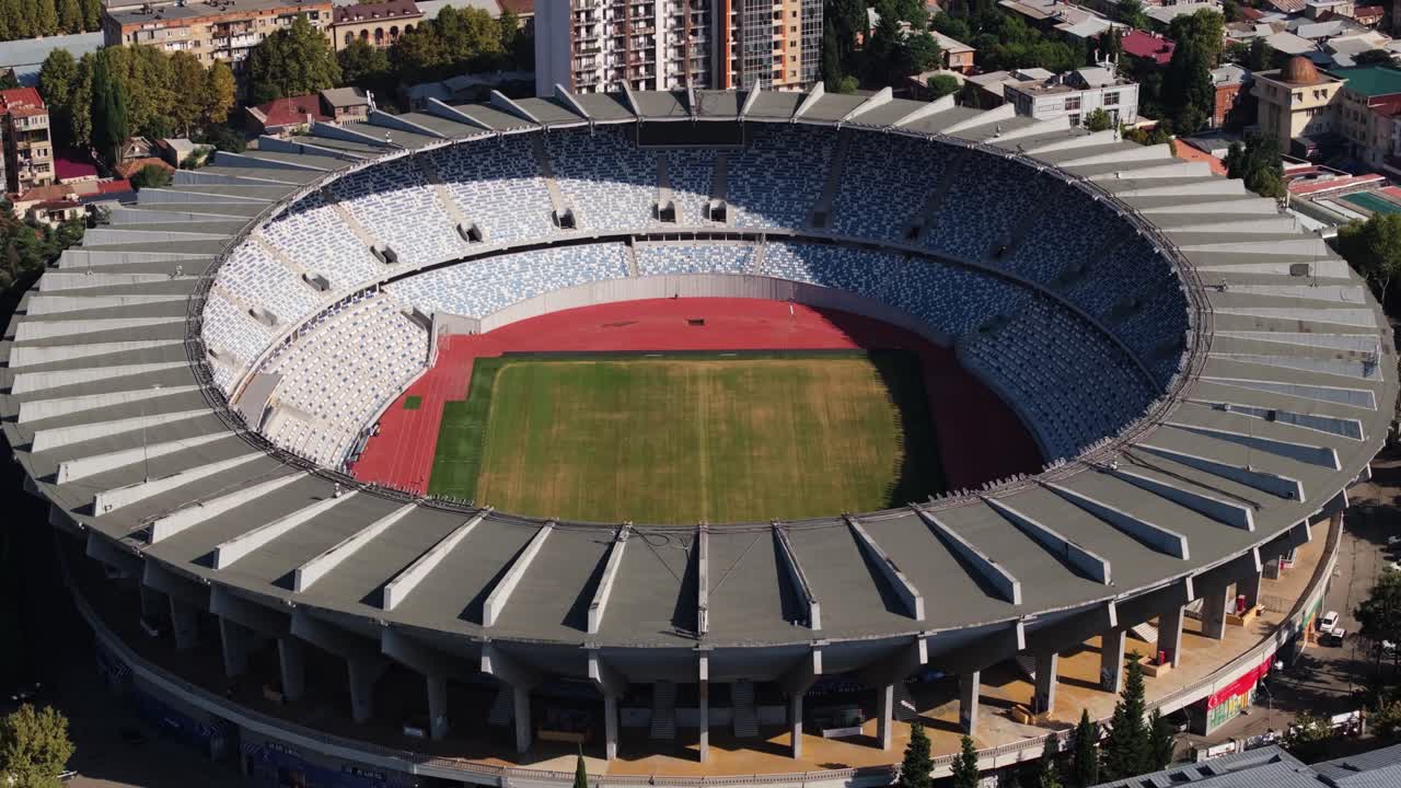 Boris Paichadze Dinamo Arena - Cinematic Establishing Shot. Pan Down