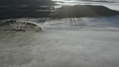 a magical sunrise in the wide valley