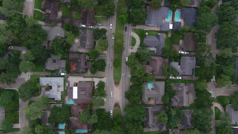 vista panorámica del barrio próspero de houston, texas
