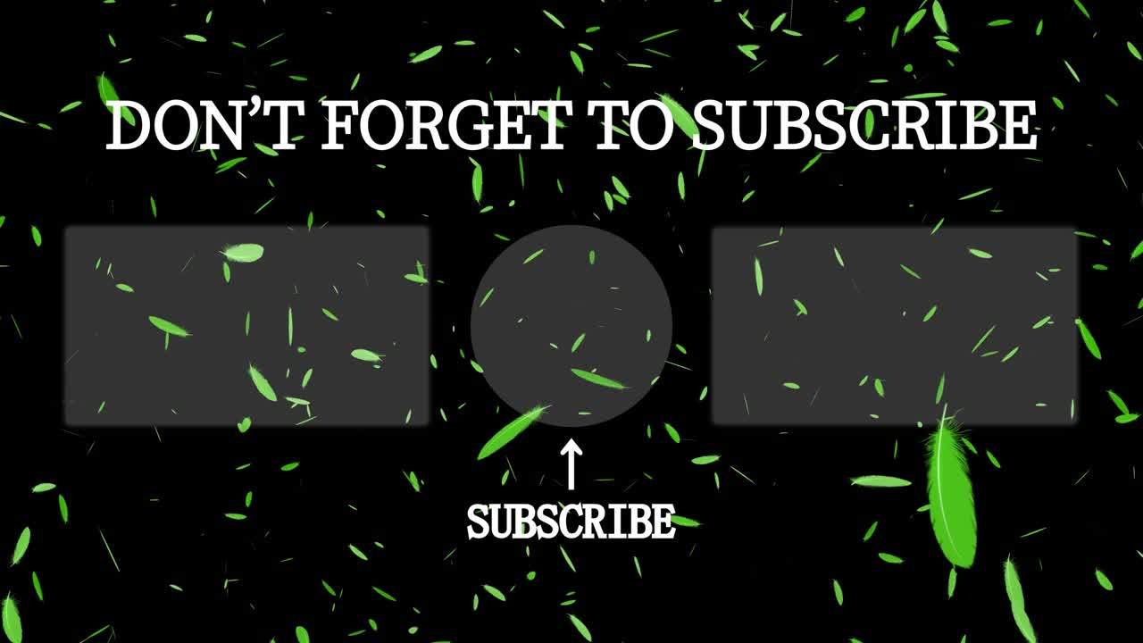 털 떨어지는 입자 끝 카드 끝 화면 모션 그래픽