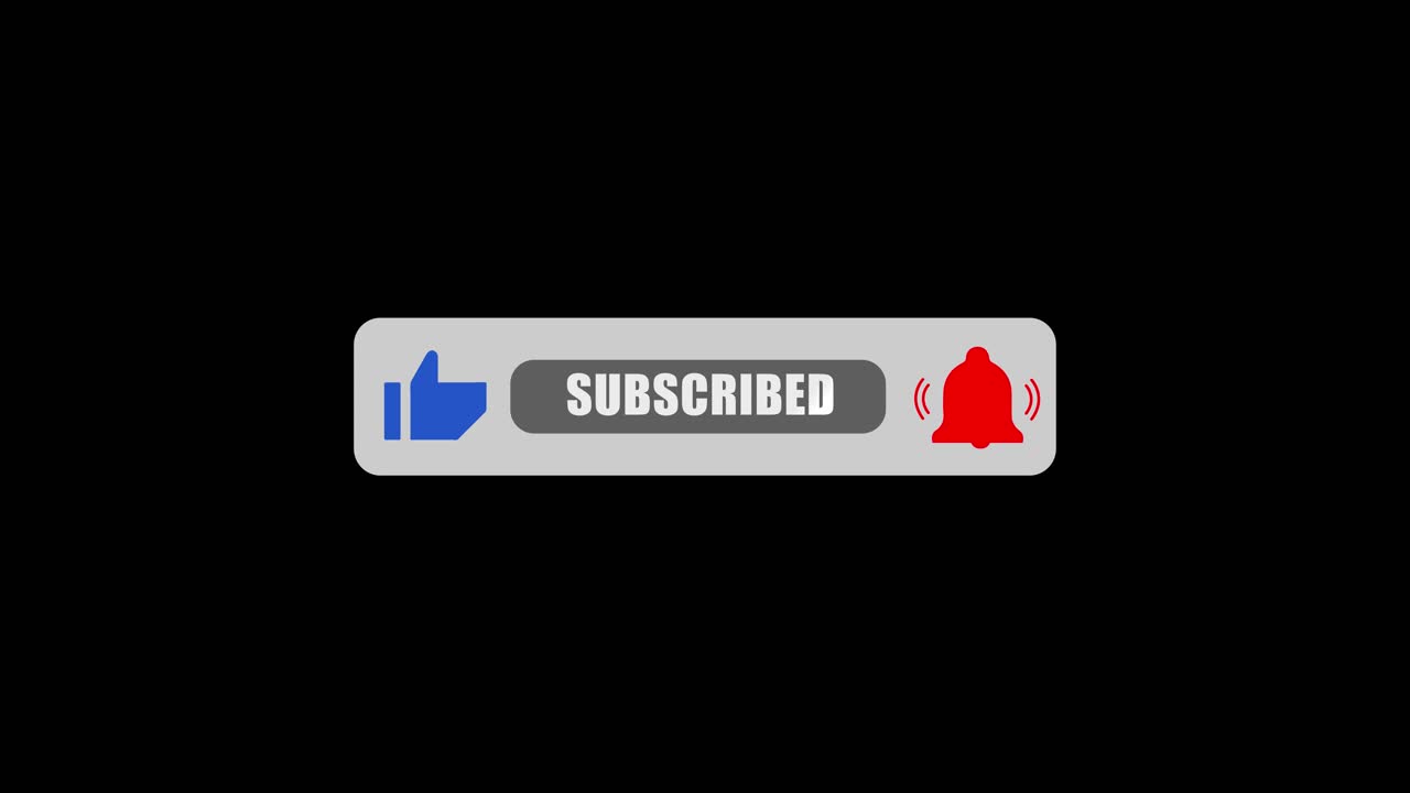 Mouse clicking a subscribe button and bell notification youtube intro subscribe notification button