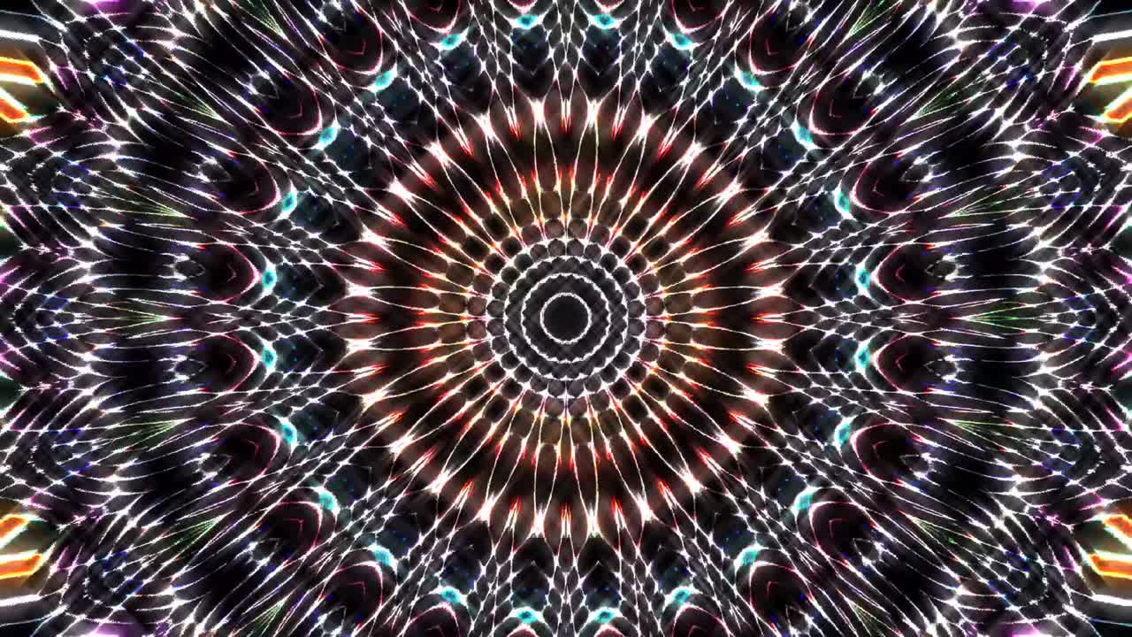 Beautiful abstract kaleidoscope that shines, a radiant light that regulates the subtle movements