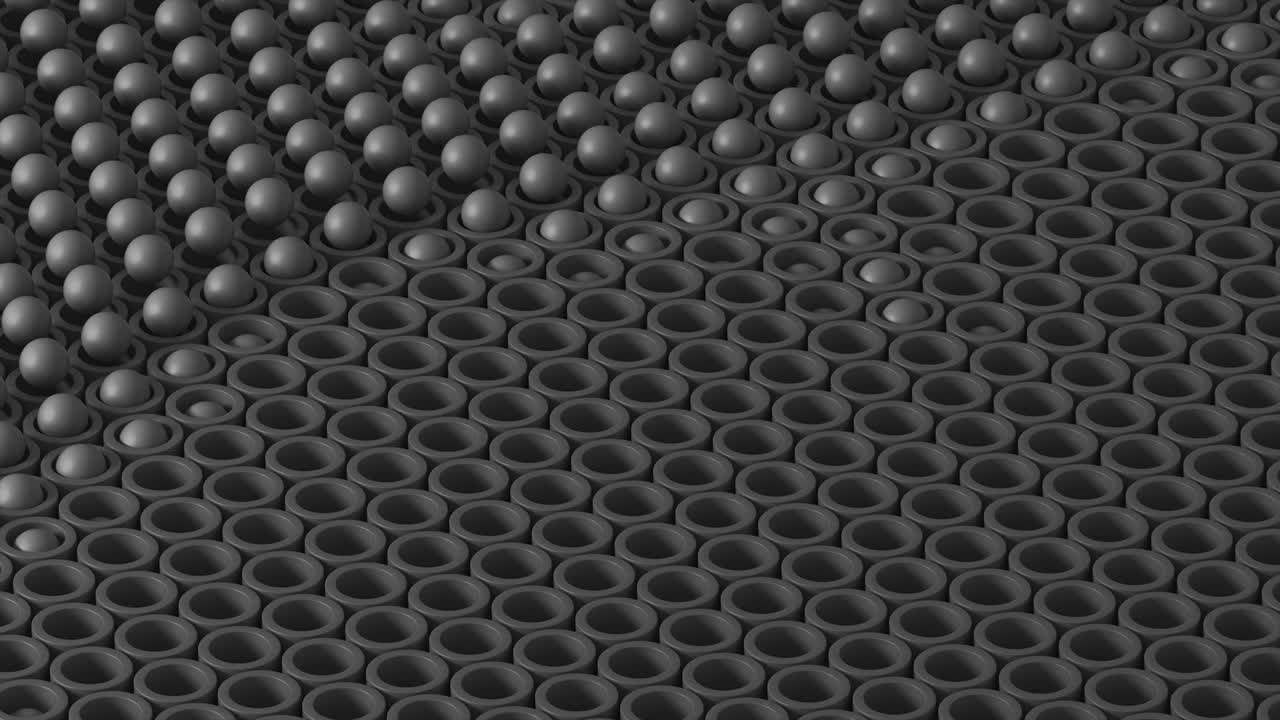 esferas negras en tubos de bucle