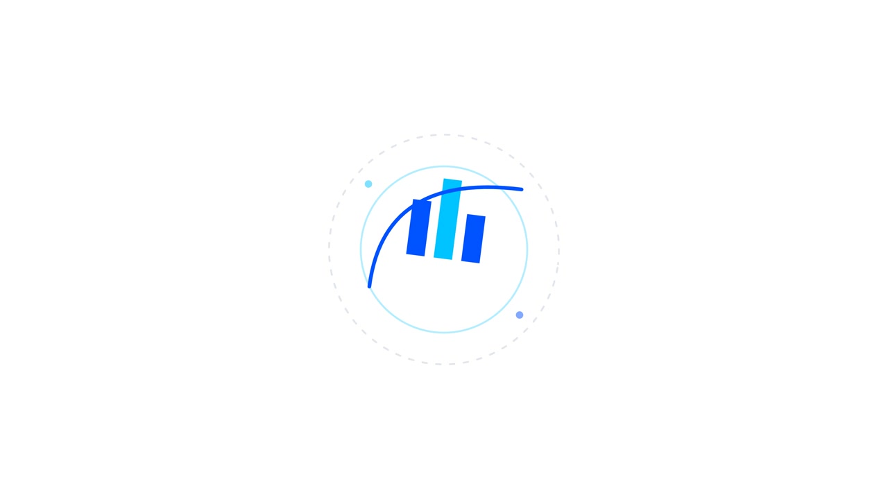 Animated Bar Chart Growth Graphic on White Background