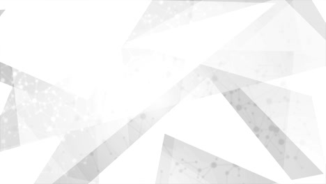animación de video poligonal gris abstracta con la estructura molecular del adn