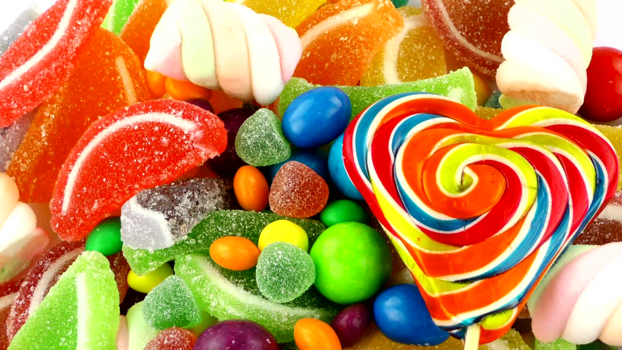 caramelo dulce gelatina y delicioso postre de azúcar