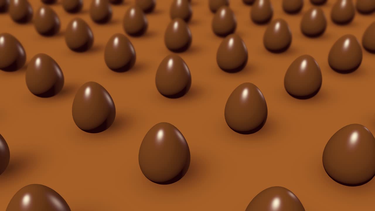 animación de huevos de pascua de chocolate