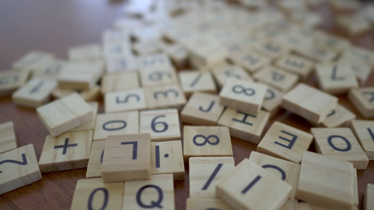 Explore a vibrant scene of letter tiles artfully arranged capturing the essence of creativity and gaming.