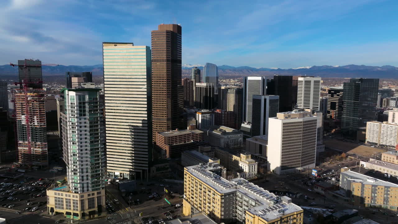 Denver Colorado skyline from above