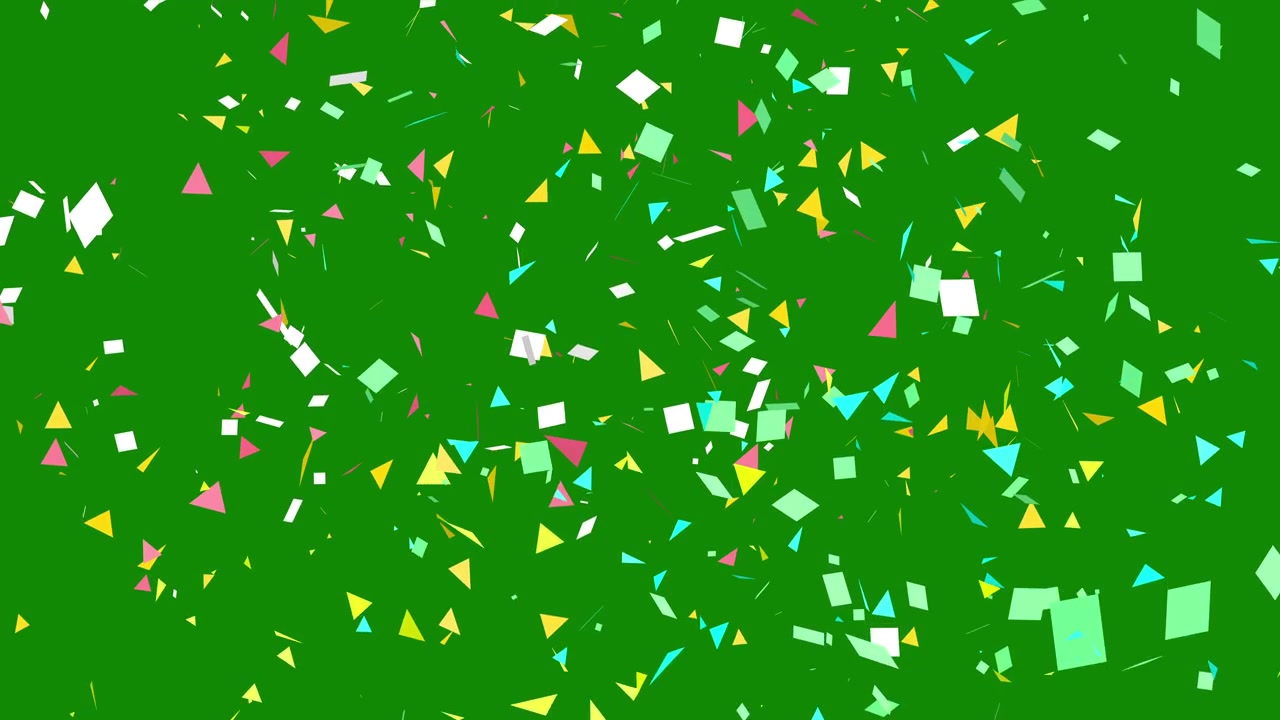 Coriandoli Colorati Che Cadono Su Sfondo Green Screen