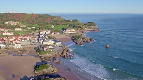 Aerial-Punta-De-Quejo-Menor,-Located-In-Provincia-De-Cantabria,-Cantabria,-Spain