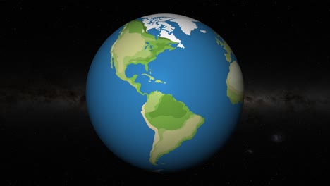 animation of earth rotating and zooming in on caracas