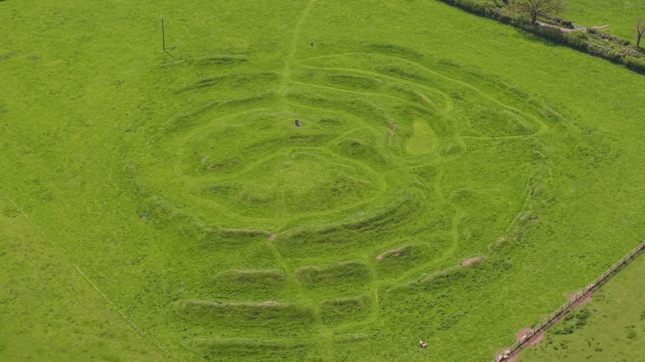 Hill of Ward (Tlachtga) - Ritual Site And Iron Age Earthen Ringfort In County Meath, Ireland. - aerial shot