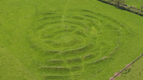 hill of ward (tlachtga) - ritual site and iron age earthen ringfort in county meath, ireland. - aerial shot