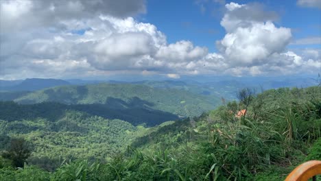 scenic view over green lush valley in thailand