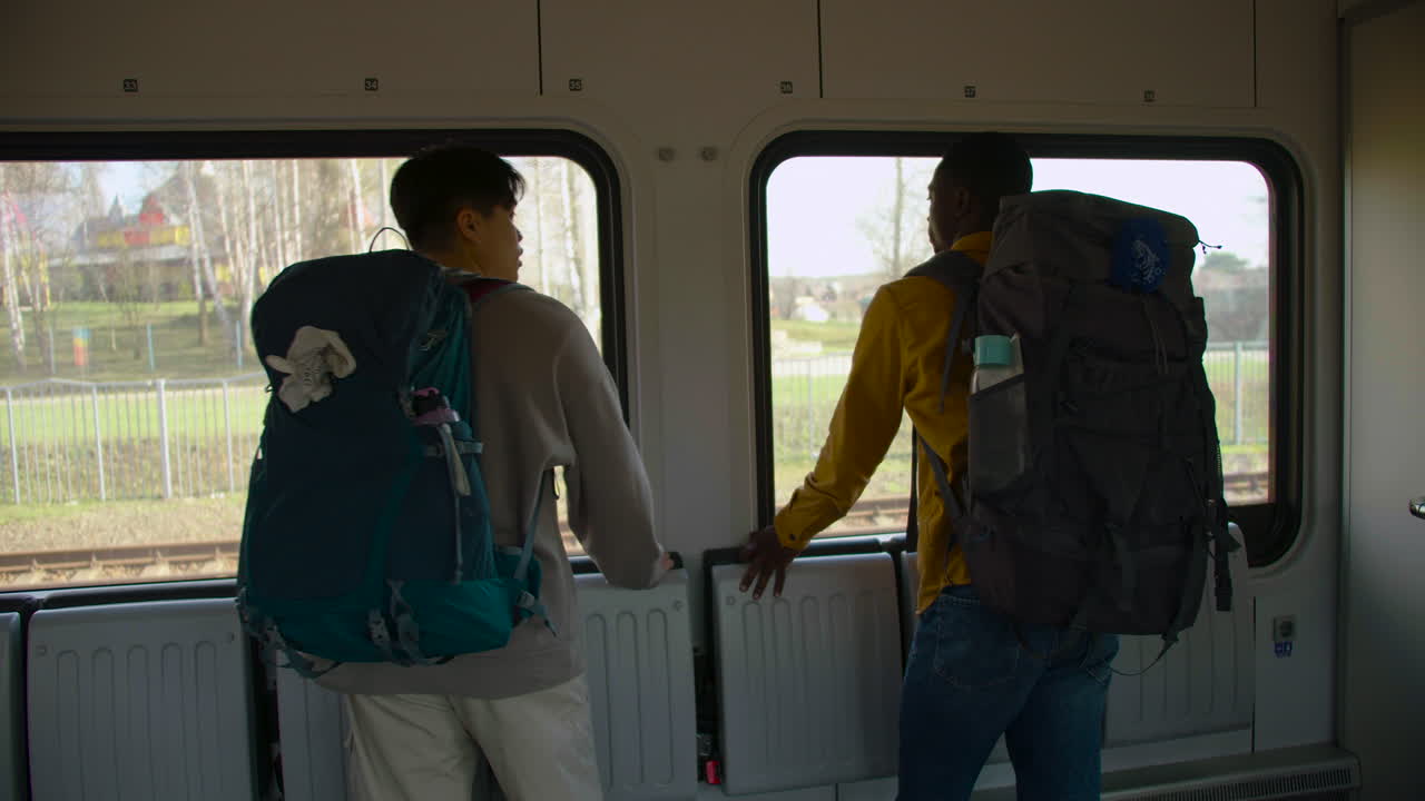 Friends on the train