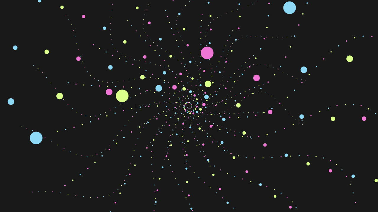 암흑 은하에서 네온 무지개 반이는 추상적인 어두운 구