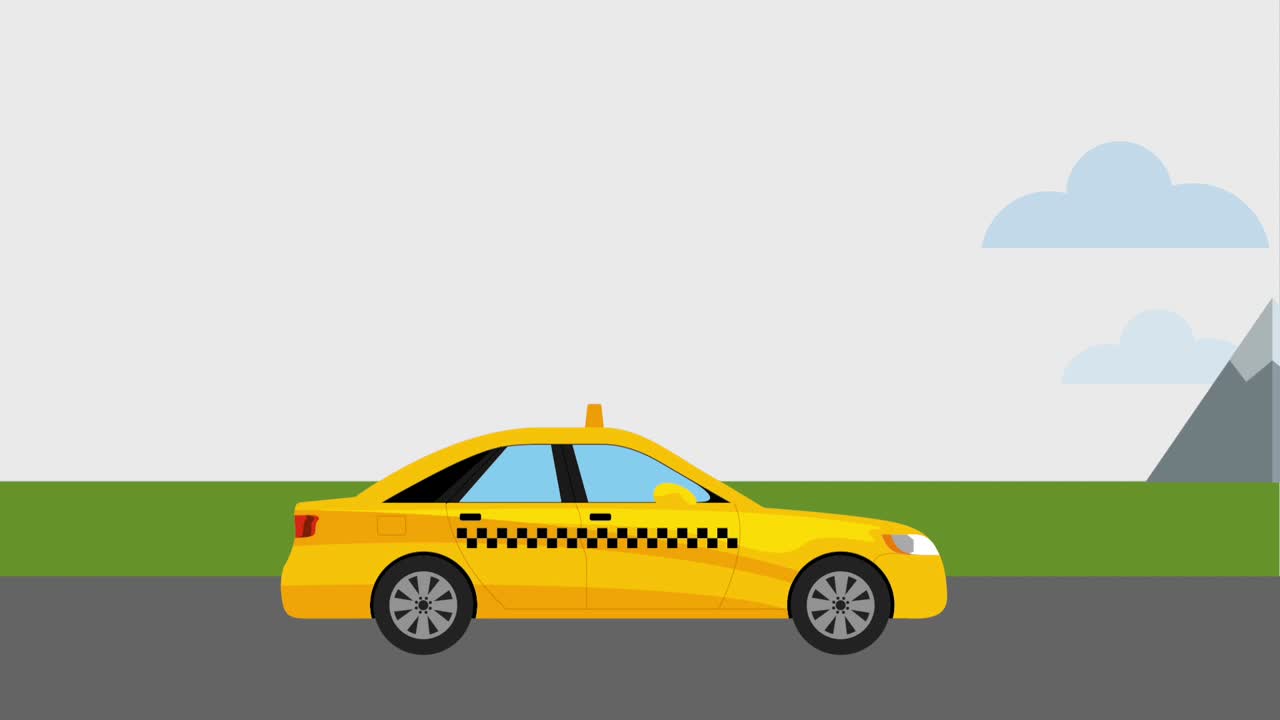 도로 산에서 택시