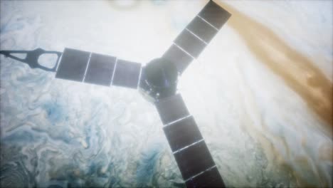 satélite de juno en órbita alrededor de júpiter