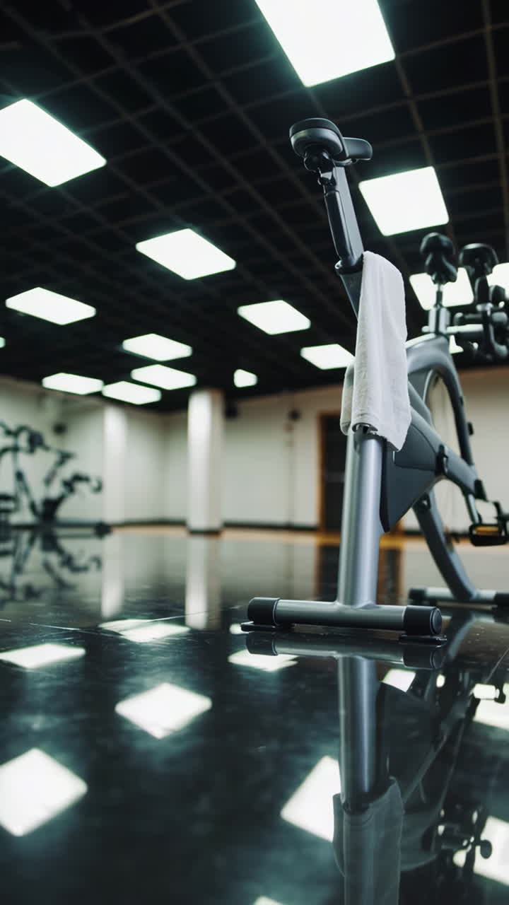 Spinning Bike in a Gym