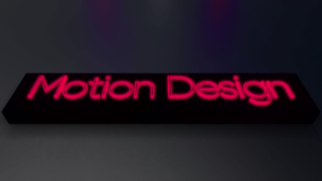 signo de movimiento de diseño de neón