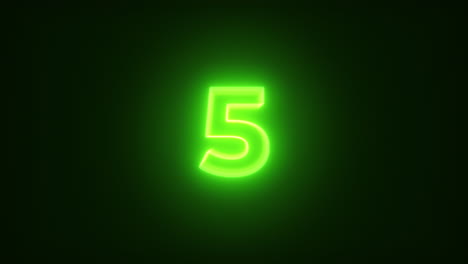 green neon glow ten seconds countdown futuristic fly in modern digital line effect counting timer