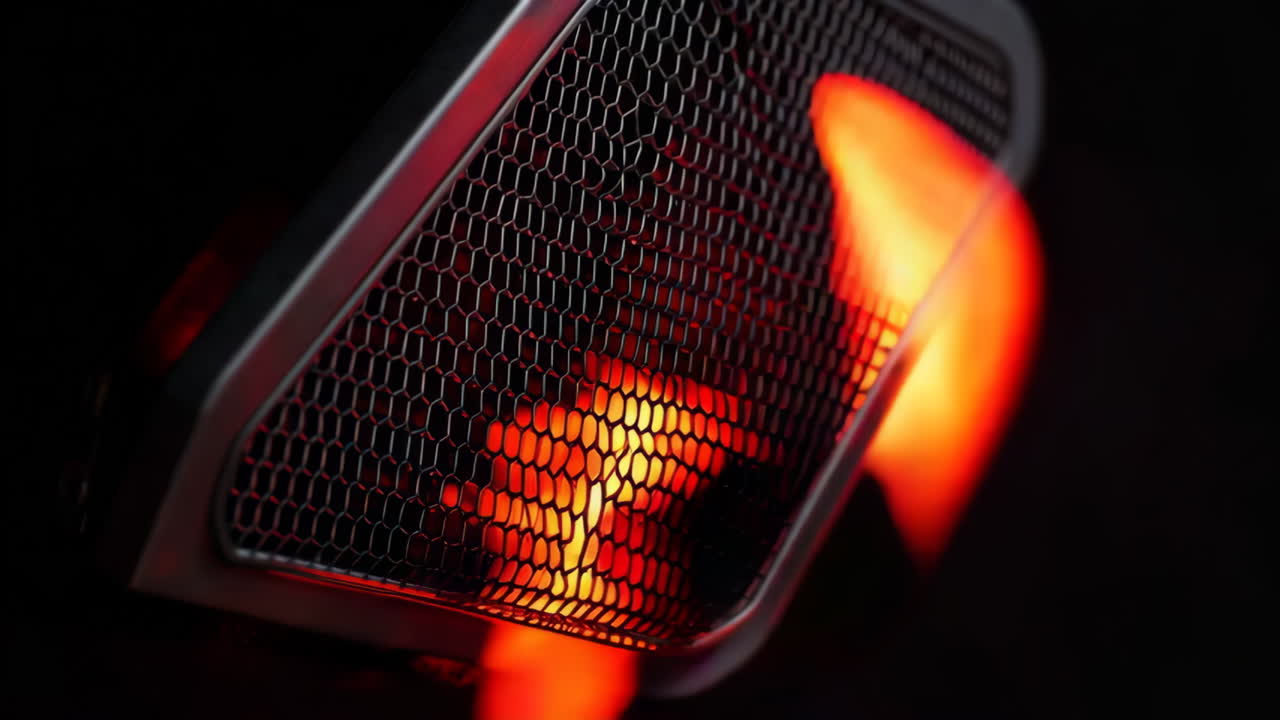 불타는 나무 석탄 그릴