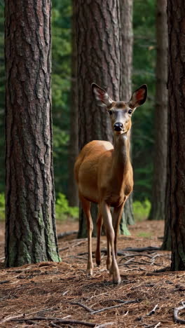deer standing in a forest